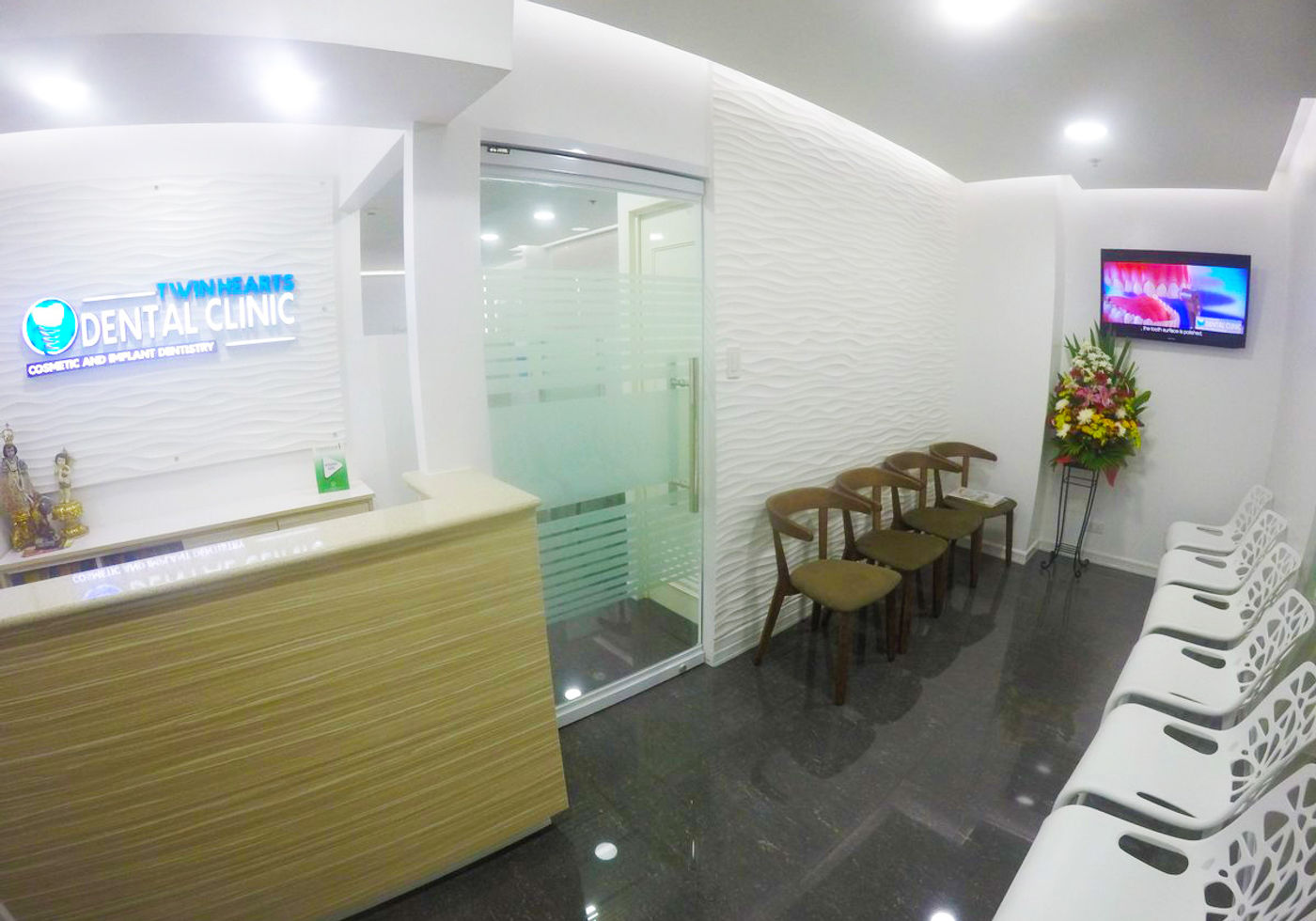 The Twin Hearts Dental Clinic reception and waiting area